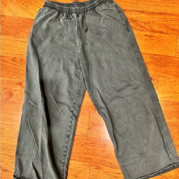 SKIMS Pants - Skims boyfriend fleece straight leg sweatpants XL washed black